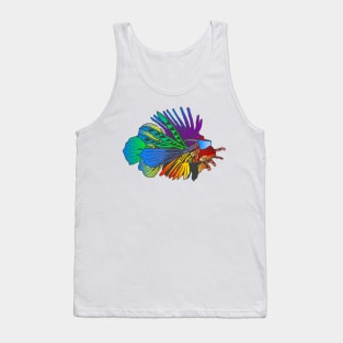 Exotic Color Explosion Fish Summer Beach Aesthetic Tank Top